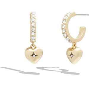Coach dangling heart earrings